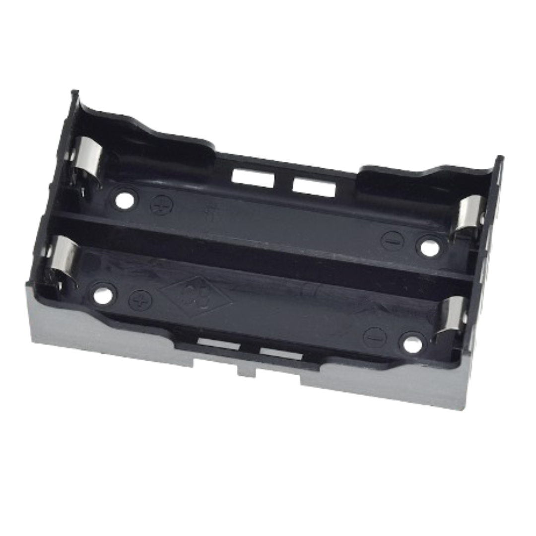 Caja de plástico Porta batería para 2 slot baterías18650